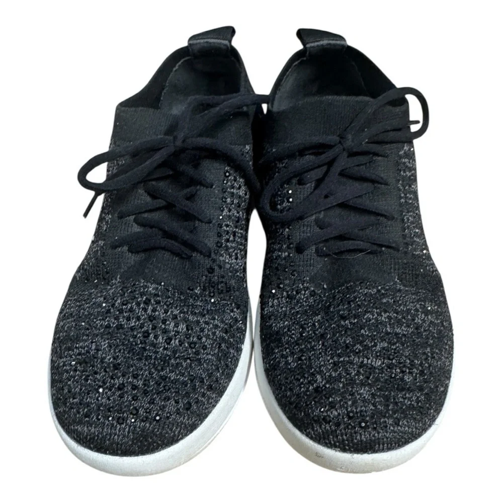 FitFlop Women’s F-Sporty Uberknit Crystal Sneakers - Black - Size 7 Comfort